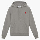 Ami Paris Ami de Coeur Hoodie Heather Gray/Red