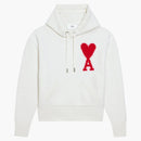 Ami Paris Ami de Coeur Merino Wool Knit Hood Off White/Red