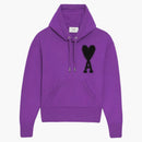 Ami Paris Ami de Coeur Merino Wool Knit Hood Purple/Black