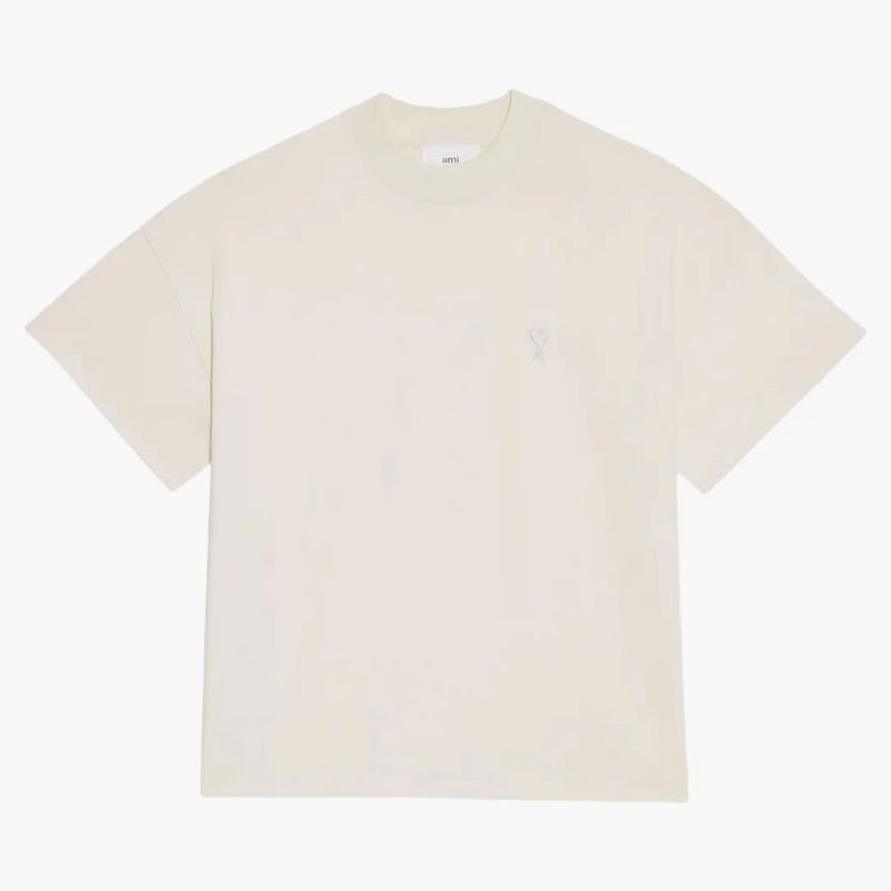 Ami Paris Ami de Coeur Organic Cotton T-Shirt Off White