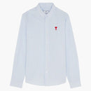 Ami Paris Button Down Ami de Coeur Collar Shirt White/Blue/Red