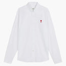 Ami Paris Button Down Ami De Coeur Oxford Shirt White/red
