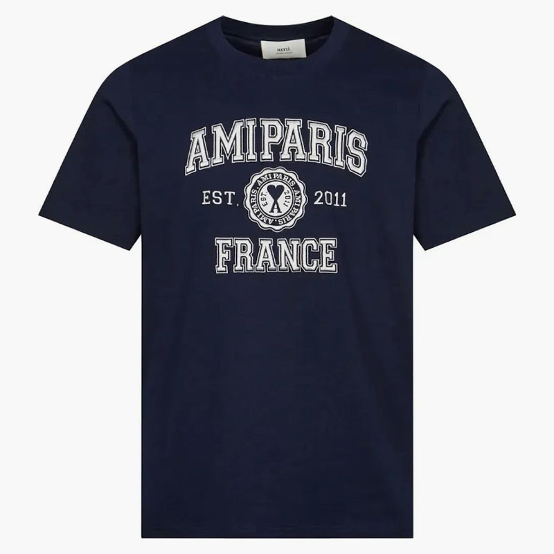 Ami Paris France T-Shirt Nautic Blue