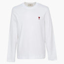 Ami Paris Heart Logo L/s T-shirt White