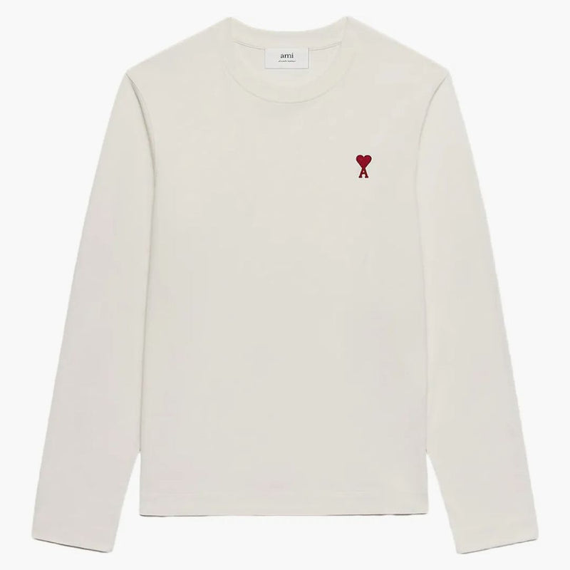 Ami paris manga larga ami de coeur camiseta blanca