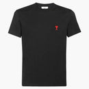 Ami Paris Small Red Ami De Coeur T-shirt Black