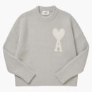 Ami Paris de Coeur Cloud Wool Sweater Earl Grey/Ivory