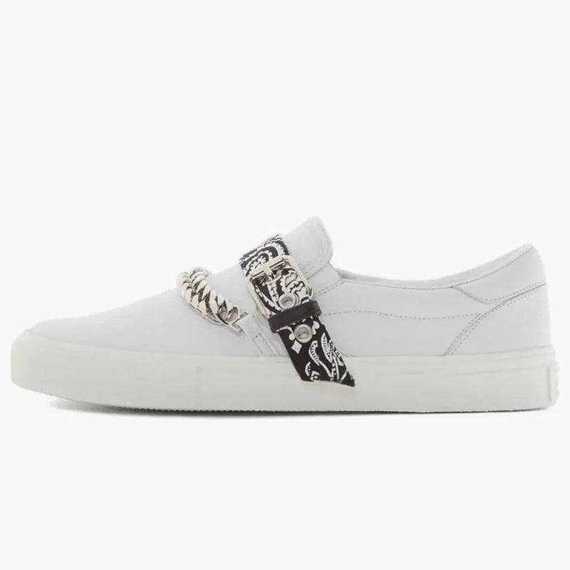 Amiri Bandana Chain Slip on White