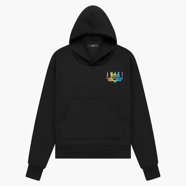 Amiri Exkluzivní Beverly Hills Hoodie Black/Rainbow