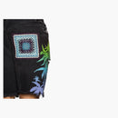 Amiri palm denim shorts black