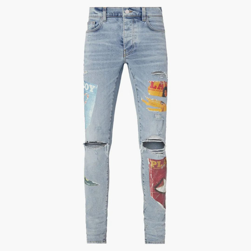 Magazyn Amiri Playboy Denim Jean Light Vintage