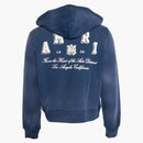 Amiri Vintage Collegiate Zip Hoodie Blue