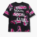Anti social social club 3am on melrose all over tea black/pink