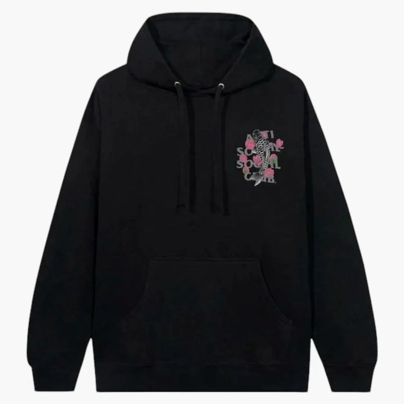 Anti Social Social Club 3M Reflective Japanese Koy Pullover Hoodie Black