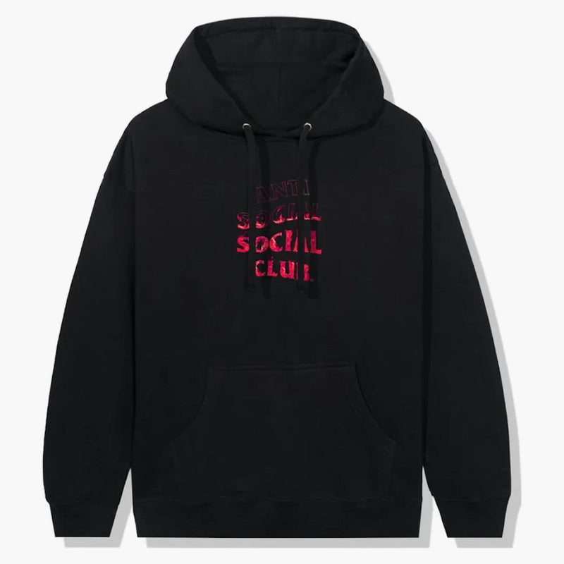 Anti Social Social Club A Fire Inside Pink Flame Hoodie Black