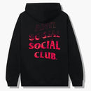 Anti Social Social Club a Fire Inside Pink Flame Hoodie Black