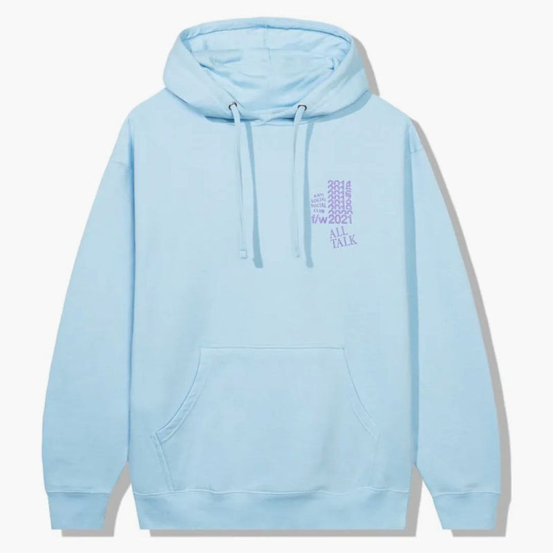 Anti Social Social Club All Talk on blog Hoodie Blue