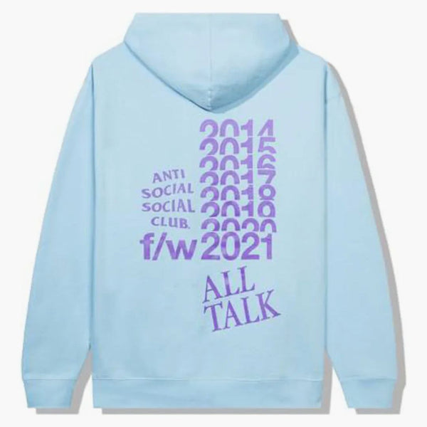 Anti Social Social Club All Talk on blog Hoodie Blue