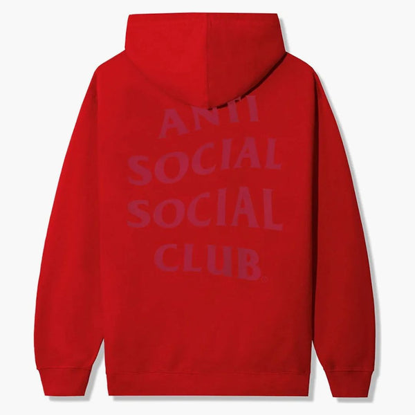Anti social social klubb analog hoodie röd