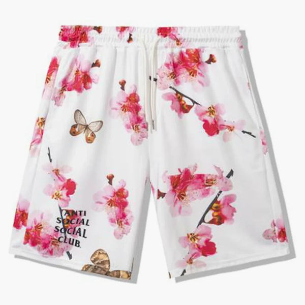 Anti social social klubb vara min fjärilsmask shorts vit