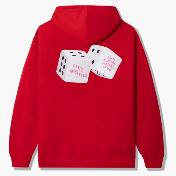 Anti social social klubb lycka till hoodie röd