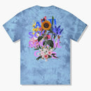 Anti Social Social Club Bouquet för gamla dagar T-shirt Blue Tie Dye