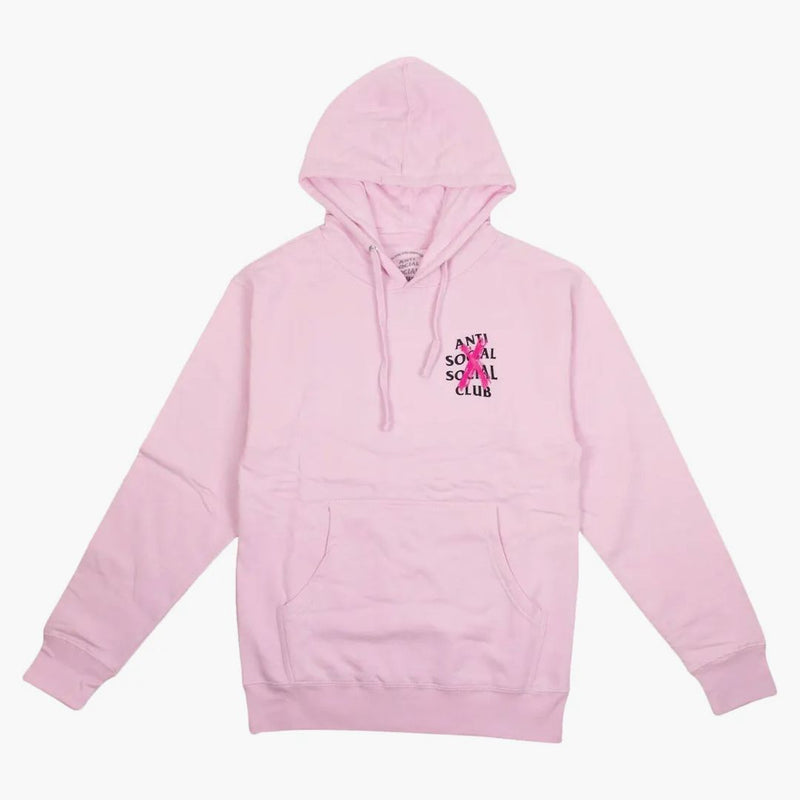 Anti Social Social Club avbruten hoodie rosa