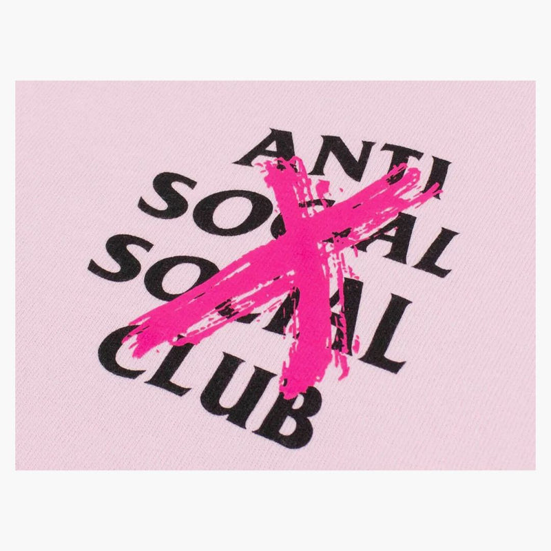 Anti Social Social Club avbruten hoodie rosa