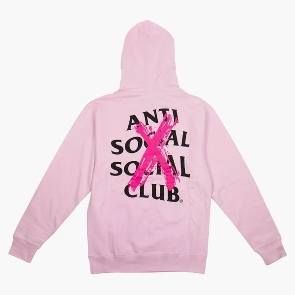 Anti Social Social Club avbruten hoodie rosa