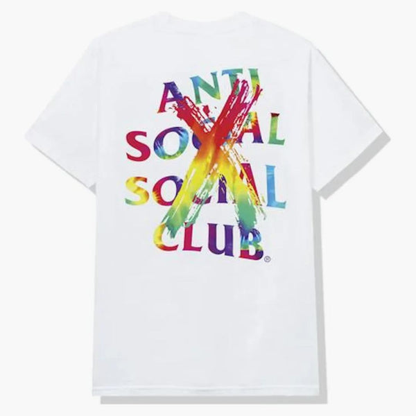 Anti Social Social Club Cancelled Rainbow Tee White