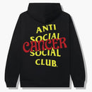 Anti social social cancer cancer hoodie svart