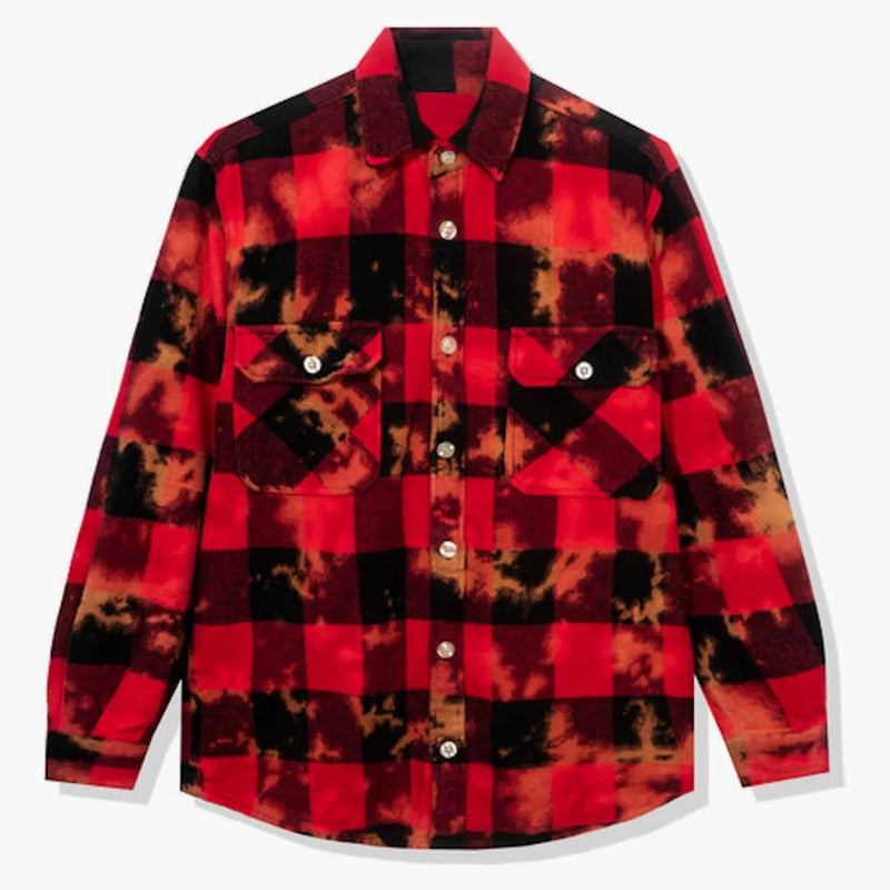Anti Social Social Club Chromey Flanell Red Tie Dye