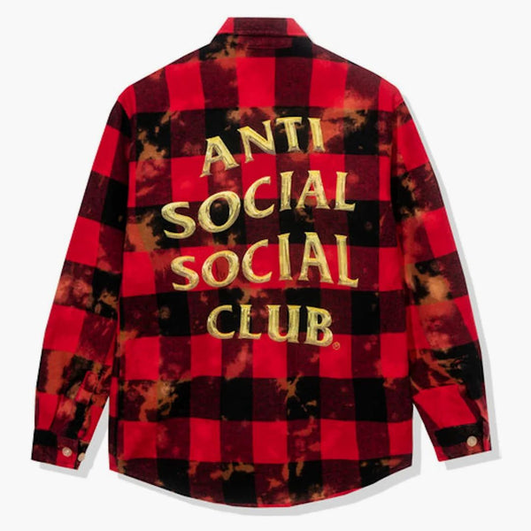 Anti Social Social Club Chromey Flanell Red Tie Dye