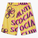 Anti Social Social Club Coral Crush Mesh Bored Shorts Yellow