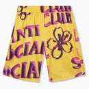 Anti Social Social Club Coral Crush Mesh Bored Shorts Yellow
