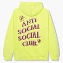 Anti social social club coral crush zip up hoodie yellow