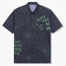 Anti Social Social Club gateando en la oscuridad Button Up Black