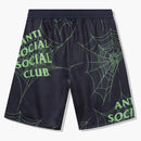 Anti -social social club crawling in the dark shorts black