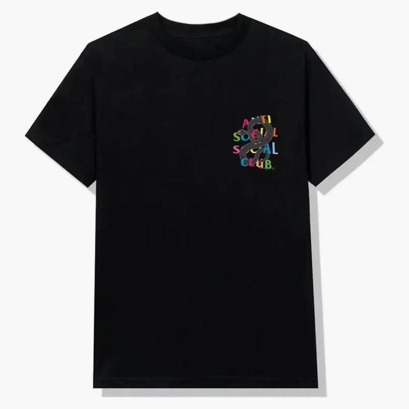 T-shirt scansione del club sociale anti-sociale nero