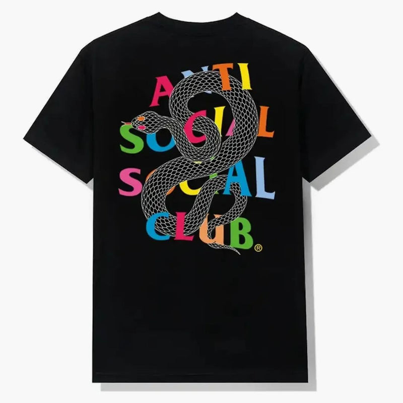 T-shirt scansione del club sociale anti-sociale nero