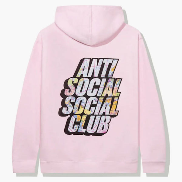 Anti -Sociální sociální klub Drop pin mikina růžová