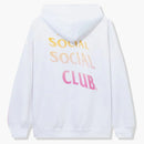 Anti social social klubb allt går hoodie vit