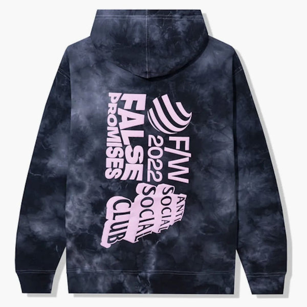 Anti Social Social Club False lovar Hoodie Black Tie Dye
