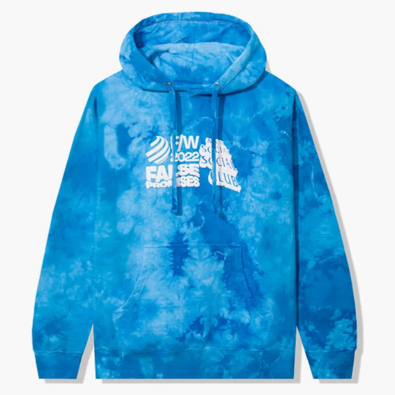 Club sociale anti -sociale false promesse tintura blu con cappuccio