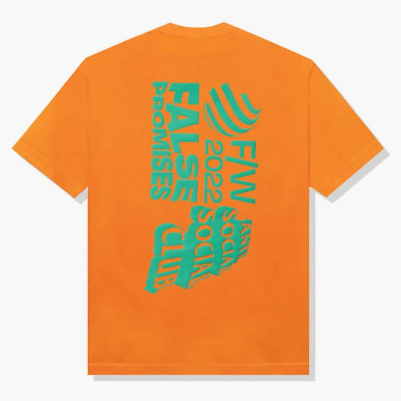 Anti social social club false promises T-shirt orange