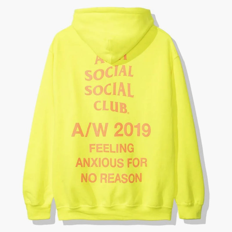 Anti Social Social Club Feeling Anxious Hoodie (fw19) Neon Green
