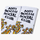 Anti Social Social Club Flower Feet Socks White
