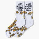 Anti Social Social Club Flower Feet Socks White