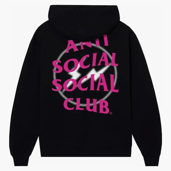 Anti social social klubb fragment halvton hoodie svart/rosa