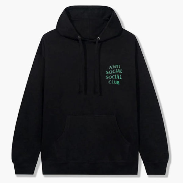 Anti social social klubb glitch hoodie svart